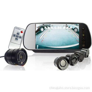 +Car Reversing Set - Rear View Mirror + 4 Sensors Rearview Camera (JH_RVC_001)